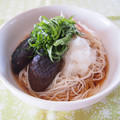 バカリャウ's cooksnap of when they made 茄子とみょうがのおろしそうめん.