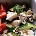 Bärlauch's cooksnap of when they made 簡単おつまみ★豆腐ときゅうりの塩昆布和え.