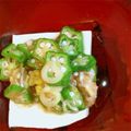いくうき's cooksnap of when they made 豆腐に♪ご飯に♪オクラと茗荷の麺つゆ和え.