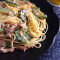 ★こびと★'s cooksnap of when they made 簡単☆ゴーヤとツナのにんにく醤油パスタ.