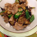 おぅぷん's cooksnap of when they made 簡単！豚肉となすとオクラ和え★.