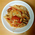 にゃーお★'s cooksnap of when they made 玉葱、豚肉、トマト、卵のマヨネーズ炒め.