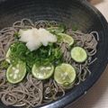 kumasako's cooksnap of when they made 見た目も味もビックリ♥ 冷たいすだちそば.