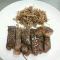 precious☆'s cooksnap of when they made ステーキ肉で！ちょっと贅沢・焼きすき丼！.