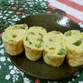 赤い電話's cooksnap of when they made ピーマン入りの玉子焼き.