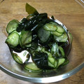 オレンジころん's cooksnap of when they made きゅうりとわかめの酢の物.