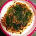 pinotai's cooksnap of when they made 豆腐入りフワフワ！お好み焼き.