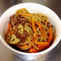 めぐ˙ᵕ˙♡'s cooksnap of when they made 牛肉と蓮根のキンピラ.