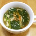 みめい's cooksnap of when they made 簡単＊モロヘイヤの中華スープ.