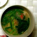 ma___111's cooksnap of when they made ＊かにかまとニラの中華スープ＊.