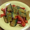 さっちゃん←元こ茄子's cooksnap of when they made かぼちゃと赤ピーマンのガーリック炒め.