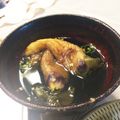tomomo829's cooksnap of when they made ツルっと♪花オクラのお吸い物.