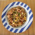 pitachan1's cooksnap of when they made 超簡単 ウインナーと卵のチャーハン.