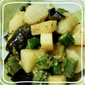 Peace82's cooksnap of when they made ナスとオクラと長いもの生姜醤油和え.