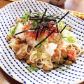 YUKIKI☆'s cooksnap of when they made 鮭フレークとおろし納豆のスパゲッティー.