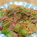 greeniro's cooksnap of when they made ハムとキャベツのサラダスパ♪♪.