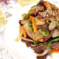 ぽむぽむ★'s cooksnap of when they made 牛薄切り肉のスタミナ炒め煮♪野菜と共に♪.