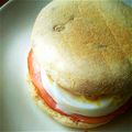 m;cream's cooksnap of when they made [簡単]焼かない目玉焼きサンド!.