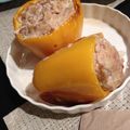 Walnut1107's cooksnap of when they made 豆腐で♡パプリカの肉詰め.