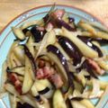 味魔女's cooksnap of when they made ナスとベーコンと玉葱炒め.