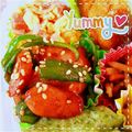 hitomi＊＊'s cooksnap of when they made お弁当に☆ウィンナーとピーマンのタレ焼き.
