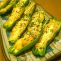 ろろみや。's cooksnap of when they made しし唐のクリチ詰めロースト　ビール最高！.