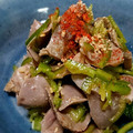 もこデリ's cooksnap of when they made 砂肝とピーマンの和え物.