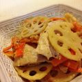 bambibell's cooksnap of when they made れんこんが美味しい生姜焼き♪.