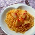 あこあこ's cooksnap of when they made 【15分】ひんやり爽やか☆桃の冷製パスタ.