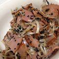nijimam's cooksnap of when they made チャーシューとネギのラー油あえ.