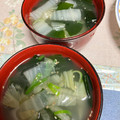 猫のミイヤ's cooksnap of when they made 白菜とワカメのあっさり生姜スープ.