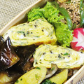 どんぴんたん's cooksnap of when they made 卵一つで☆モロヘイヤと黒胡麻の厚焼き卵.
