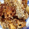 まめころつっちい's cooksnap of when they made 牛蒡と蓮根のピリ辛おつまみ.