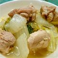 モルスア's cooksnap of when they made 我が家に伝わる鶏白菜。同時に鳥皮せんべい.