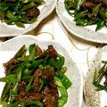 まみむめ～も's cooksnap of when they made シャキシャキ空芯菜が美味しい〜！青椒肉絲.