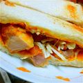 はなやぎ's cooksnap of when they made 鶏唐揚げ野菜サンド♪余った唐揚げ消費に☆.