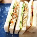 jonco's cooksnap of when they made リメイク・ゴボウのきんぴらのサンドイッチ.
