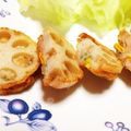 ＮｏｒｉｋａＨＳ's cooksnap of when they made れんこん海老コーンはさみ揚げ★.