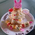 ＊♡みぃすけ♡＊'s cooksnap of when they made 【離乳食】１歳おめでとう！ケーキ.