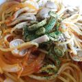 かぴーな's cooksnap of when they made きのことホールトマトで作ってみたパスタ.