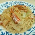 70cafe's cooksnap of when they made キャベツとエビのイタリアンスパゲッティ.