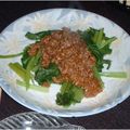 りょうちゃん００７'s cooksnap of when they made 簡単！小松菜のひき肉あんかけ.