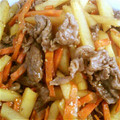 aki178aki's cooksnap of when they made 簡単時短♪牛肉とじゃがいもの甘辛炒め.