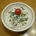 ダンディねこ's cooksnap of when they made 豆腐とキュウリと大根と大葉のごまあえ.