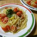 しのばぁたん's cooksnap of when they made トマトとツナの即席！塩レモンパスタ.