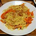 Kaolin♪'s cooksnap of when they made パプリカとベーコンのガーリックパスタ.