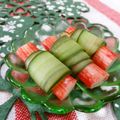 赤い電話's cooksnap of when they made きゅうりでカニカマ巻きました♪.