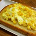 月見なっとう's cooksnap of when they made マヨ玉コーンのチーズトースト.