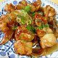 にゃんちゅーママ's cooksnap of when they made 新たまねぎと鶏もも肉のバター醤油炒め.