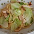 ふわふわ笑顔's cooksnap of when they made キャベツと鶏胸肉のペペロンチーノ.